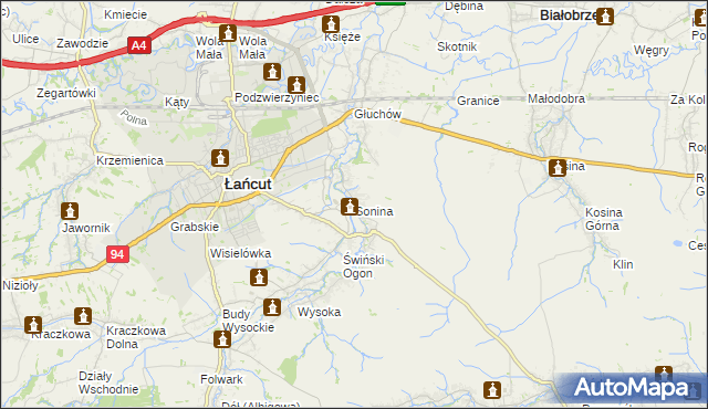 mapa Sonina, Sonina na mapie Targeo