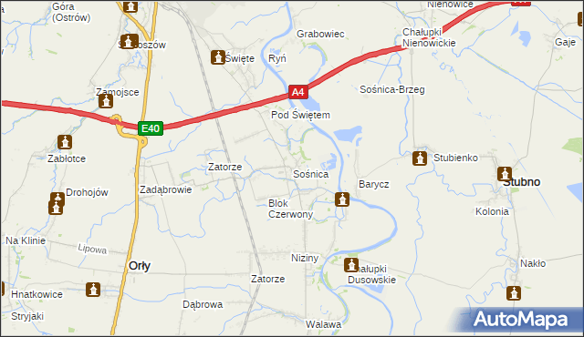 mapa Sośnica gmina Radymno, Sośnica gmina Radymno na mapie Targeo