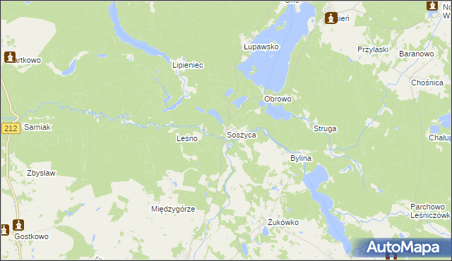 mapa Soszyca, Soszyca na mapie Targeo