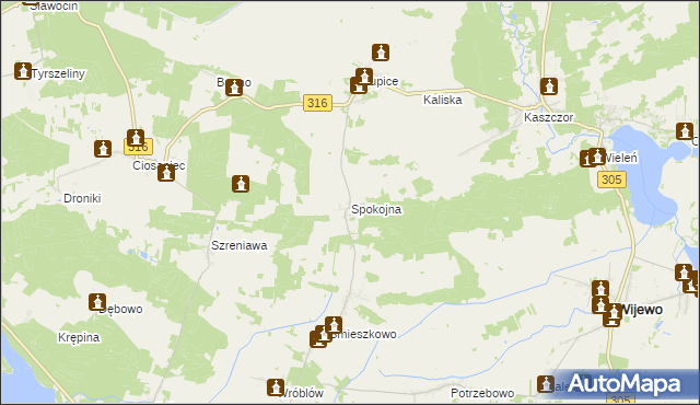 mapa Spokojna, Spokojna na mapie Targeo