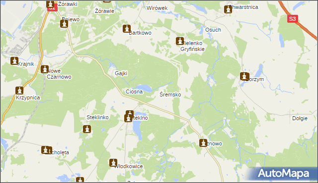 mapa Śremsko, Śremsko na mapie Targeo