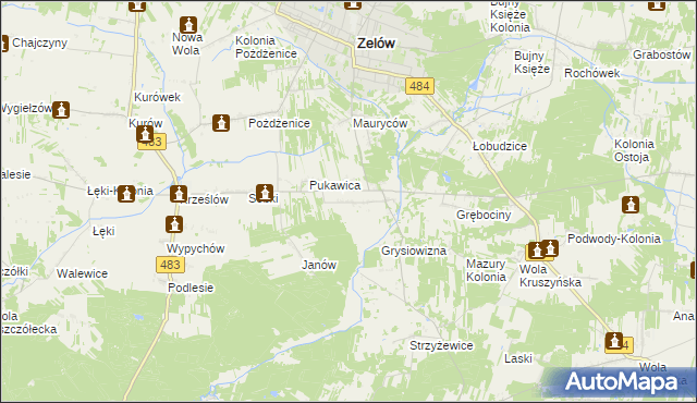 mapa Sromutka, Sromutka na mapie Targeo