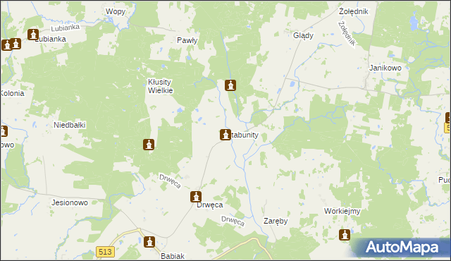 mapa Stabunity, Stabunity na mapie Targeo