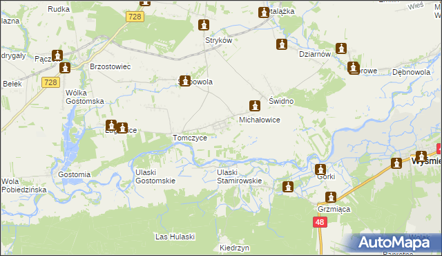 mapa Stamirowice gmina Mogielnica, Stamirowice gmina Mogielnica na mapie Targeo