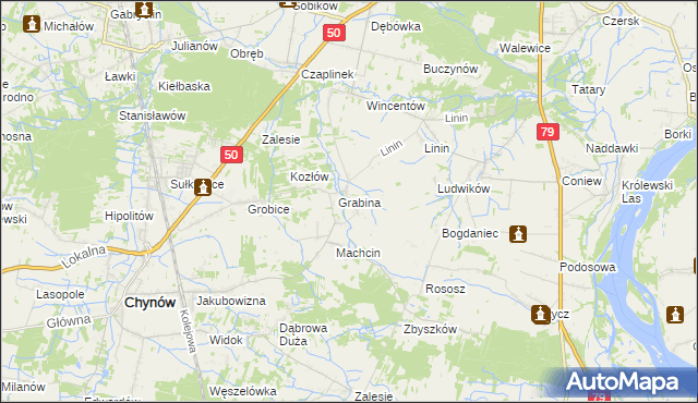 mapa Staniszewice, Staniszewice na mapie Targeo