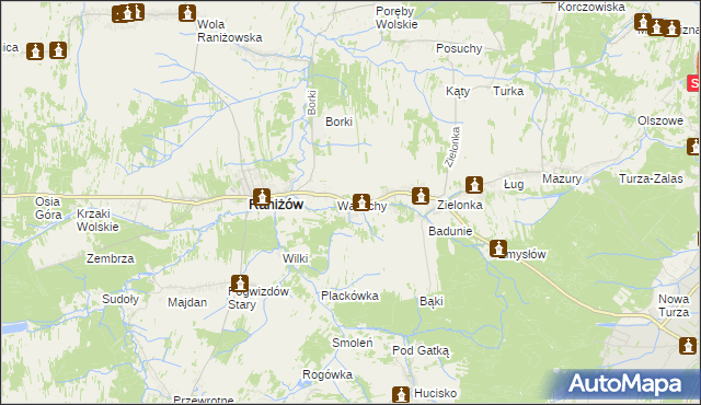 mapa Staniszewskie, Staniszewskie na mapie Targeo