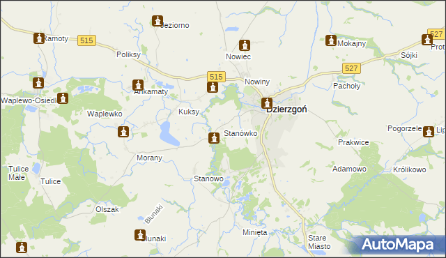 mapa Stanówko, Stanówko na mapie Targeo