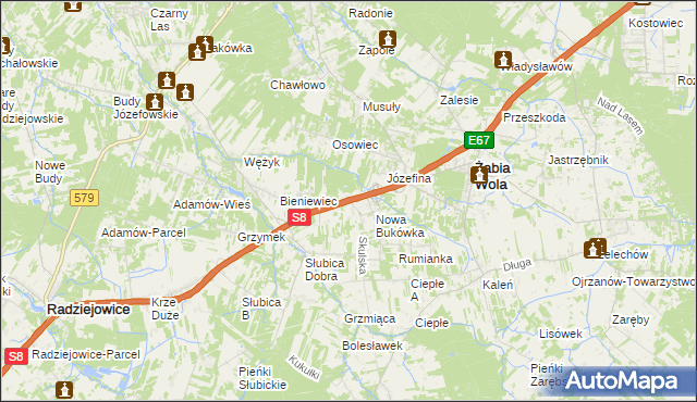 mapa Stara Bukówka, Stara Bukówka na mapie Targeo