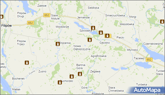 mapa Stara Dębszczyzna, Stara Dębszczyzna na mapie Targeo