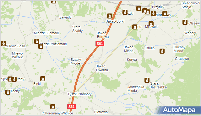 mapa Stara Jakać, Stara Jakać na mapie Targeo