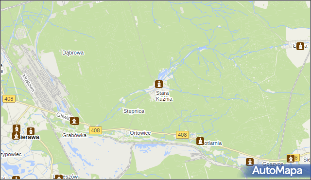 mapa Stara Kuźnia, Stara Kuźnia na mapie Targeo