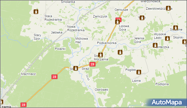 mapa Stara Moczalnia, Stara Moczalnia na mapie Targeo