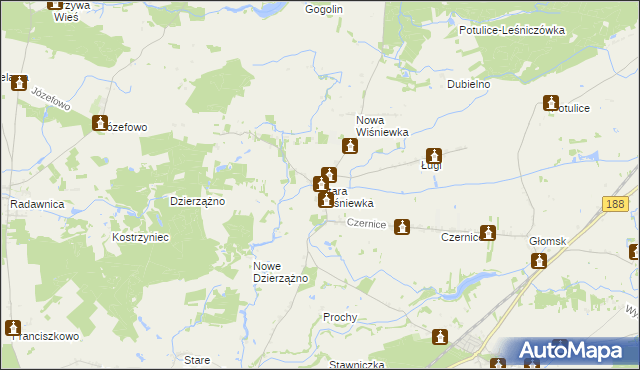 mapa Stara Wiśniewka, Stara Wiśniewka na mapie Targeo