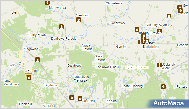 mapa Stara Złotoria, Stara Złotoria na mapie Targeo