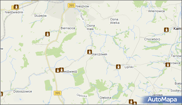 mapa Starczówek, Starczówek na mapie Targeo