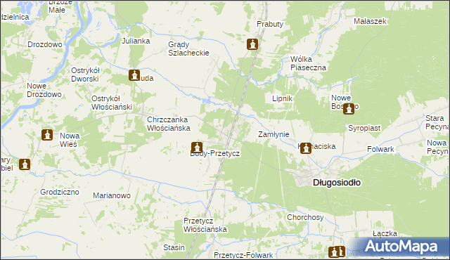 mapa Stare Bosewo, Stare Bosewo na mapie Targeo