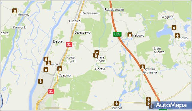 mapa Stare Brynki, Stare Brynki na mapie Targeo