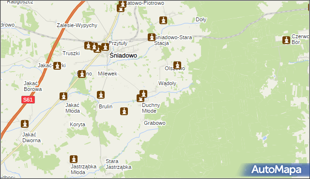 mapa Stare Duchny, Stare Duchny na mapie Targeo