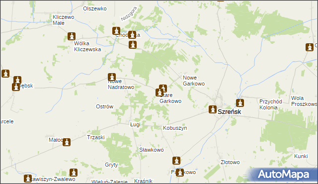 mapa Stare Garkowo, Stare Garkowo na mapie Targeo