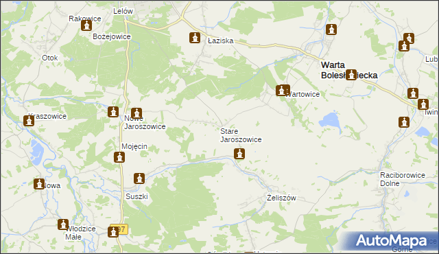 mapa Stare Jaroszowice, Stare Jaroszowice na mapie Targeo