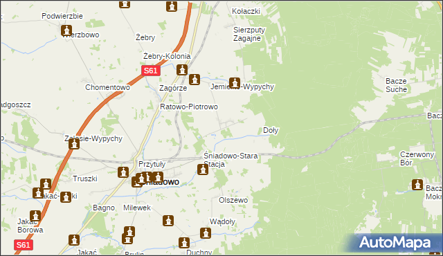 mapa Stare Jemielite, Stare Jemielite na mapie Targeo