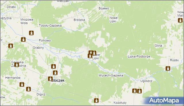 mapa Stare Lipki, Stare Lipki na mapie Targeo