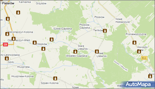 mapa Stare Litewniki, Stare Litewniki na mapie Targeo