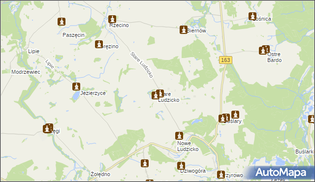 mapa Stare Ludzicko, Stare Ludzicko na mapie Targeo