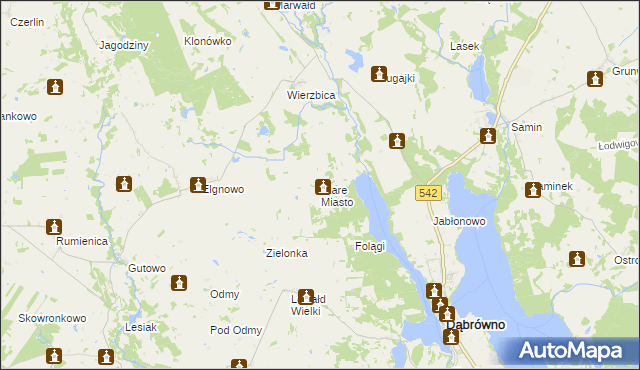 mapa Stare Miasto gmina Dąbrówno, Stare Miasto gmina Dąbrówno na mapie Targeo