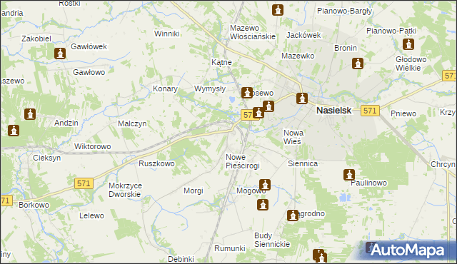 mapa Stare Pieścirogi, Stare Pieścirogi na mapie Targeo