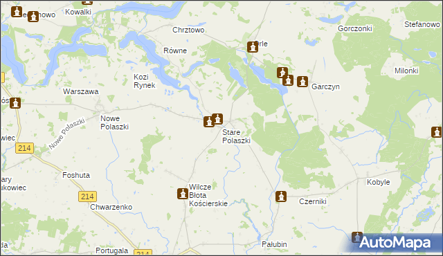 mapa Stare Polaszki, Stare Polaszki na mapie Targeo