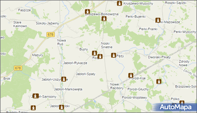 mapa Stare Racibory, Stare Racibory na mapie Targeo