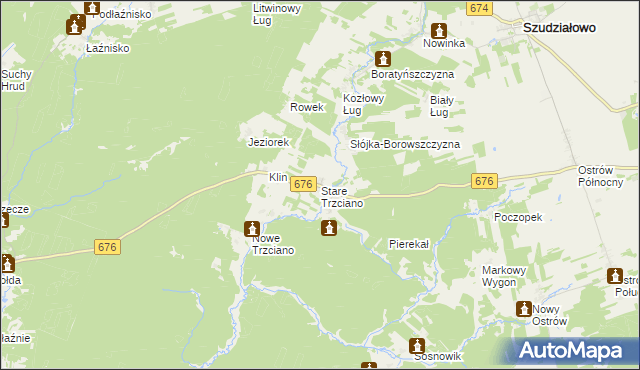 mapa Stare Trzciano, Stare Trzciano na mapie Targeo