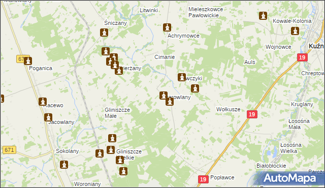 mapa Starowlany, Starowlany na mapie Targeo