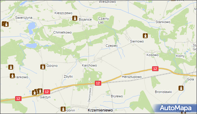 mapa Stary Belęcin, Stary Belęcin na mapie Targeo