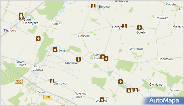 mapa Stary Gołębin, Stary Gołębin na mapie Targeo