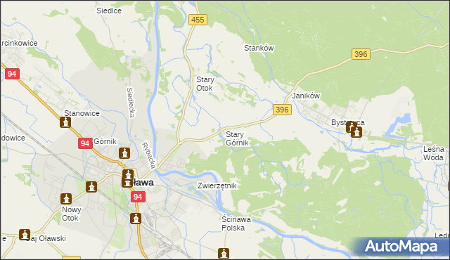 mapa Stary Górnik, Stary Górnik na mapie Targeo