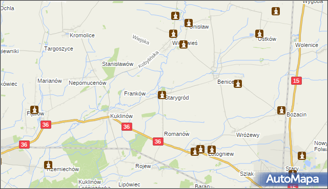 mapa Starygród, Starygród na mapie Targeo