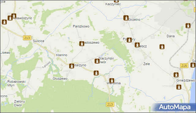 mapa Starzyński Dwór, Starzyński Dwór na mapie Targeo