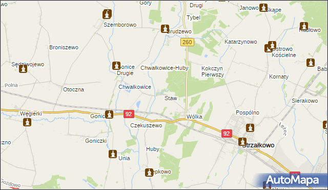 mapa Staw gmina Strzałkowo, Staw gmina Strzałkowo na mapie Targeo