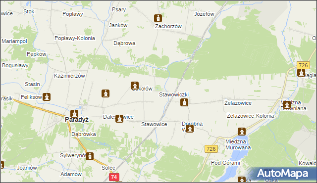 mapa Stawowiczki, Stawowiczki na mapie Targeo