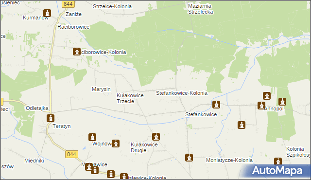 mapa Stefankowice-Kolonia, Stefankowice-Kolonia na mapie Targeo