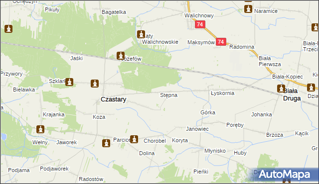 mapa Stępna, Stępna na mapie Targeo