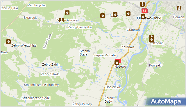 mapa Stepna-Michałki, Stepna-Michałki na mapie Targeo