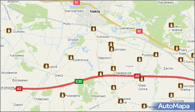 mapa Stępocin, Stępocin na mapie Targeo