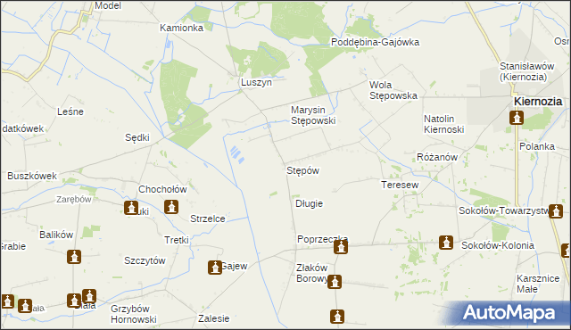mapa Stępów, Stępów na mapie Targeo