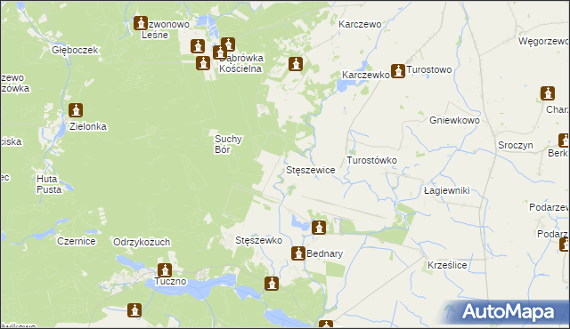 mapa Stęszewice, Stęszewice na mapie Targeo