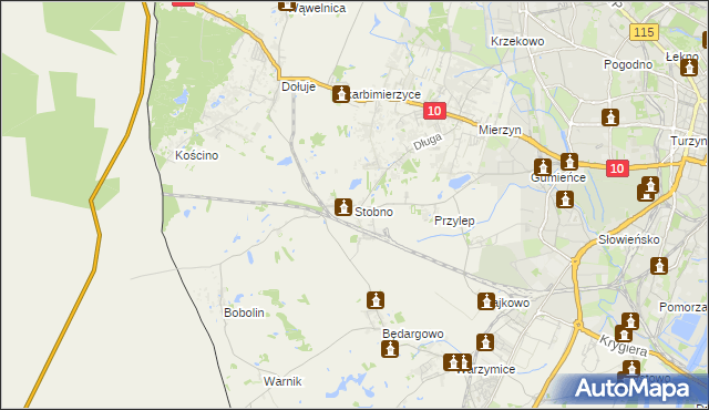 mapa Stobno gmina Kołbaskowo, Stobno gmina Kołbaskowo na mapie Targeo