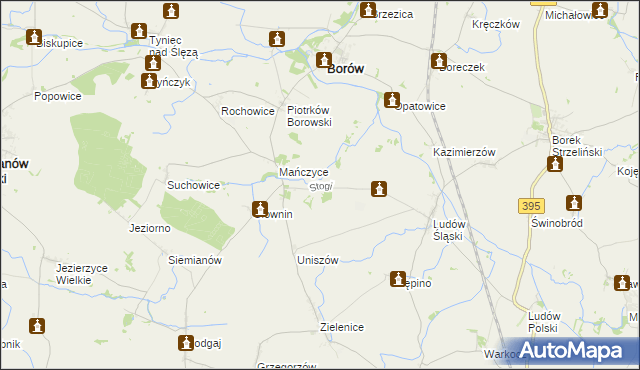 mapa Stogi gmina Borów, Stogi gmina Borów na mapie Targeo