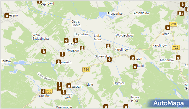 mapa Stojewsko, Stojewsko na mapie Targeo